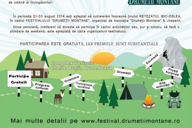 Etapa III 2014 - Festivalul Drumetii Montane in perioada 01-03 august 2014
